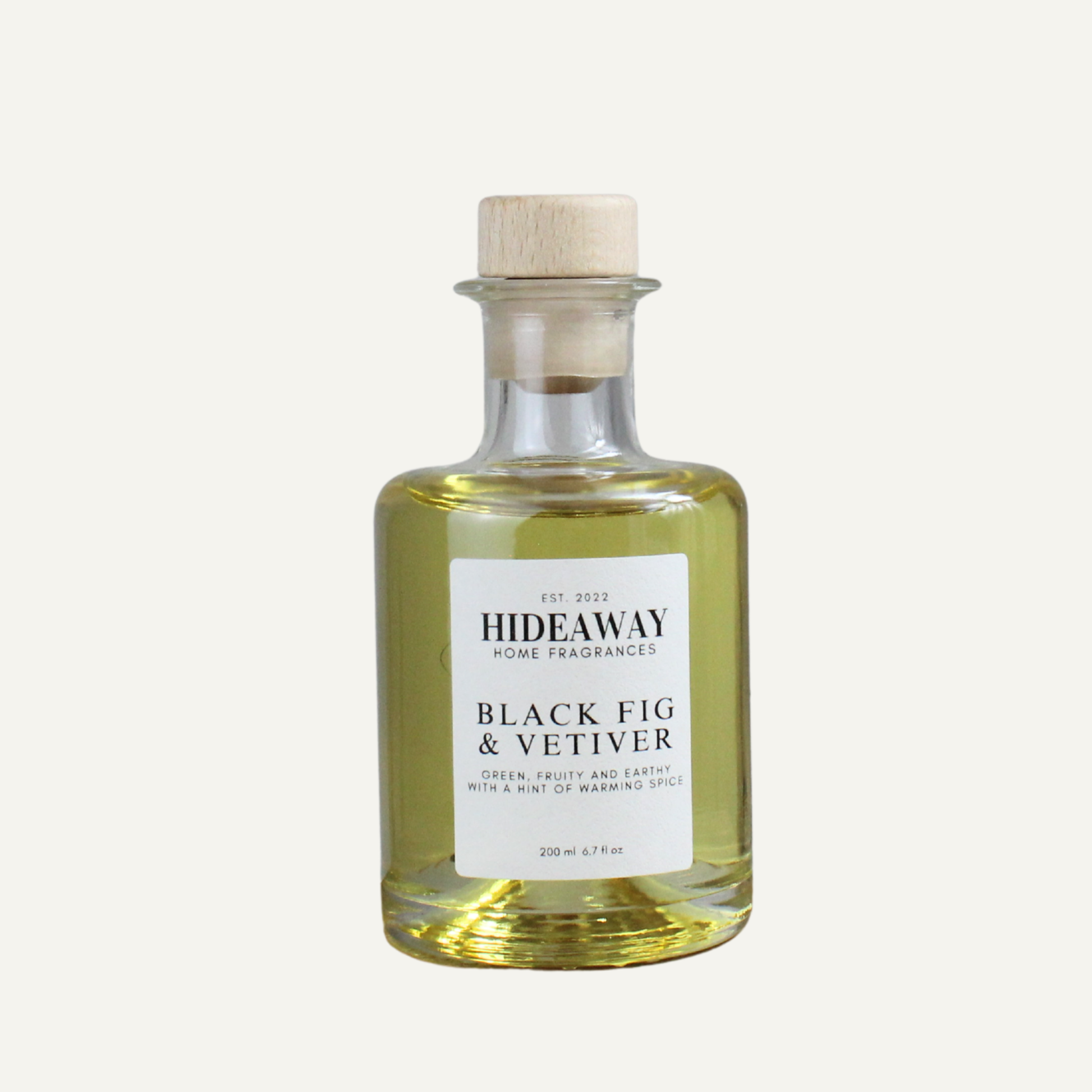 Rich Sophisticated Grounding Reed Diffuser – Black Fig and Vetiver with Amber, Cedarwood, and Rosewood Notes | Hideaway Home Fragrances