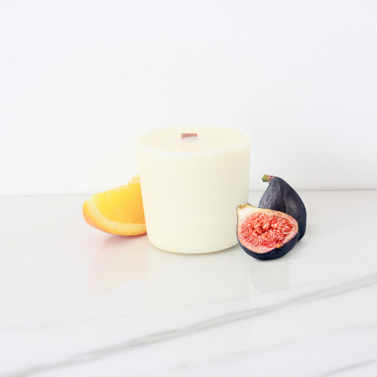 Black Fig & Vetiver Candle Refill with juicy fig, citrus peel, and earthy vetiver for rich sophistication – Hideaway Home Fragrances