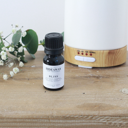 Bliss Essential Oil Blend 10ml to uplift, soothe, and restore your mind - Hideaway Home Fragrances