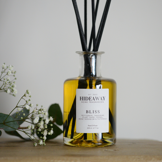 Bliss Reed Diffuser to uplift, soothe, and restore your mind - Hideaway Home Fragrances