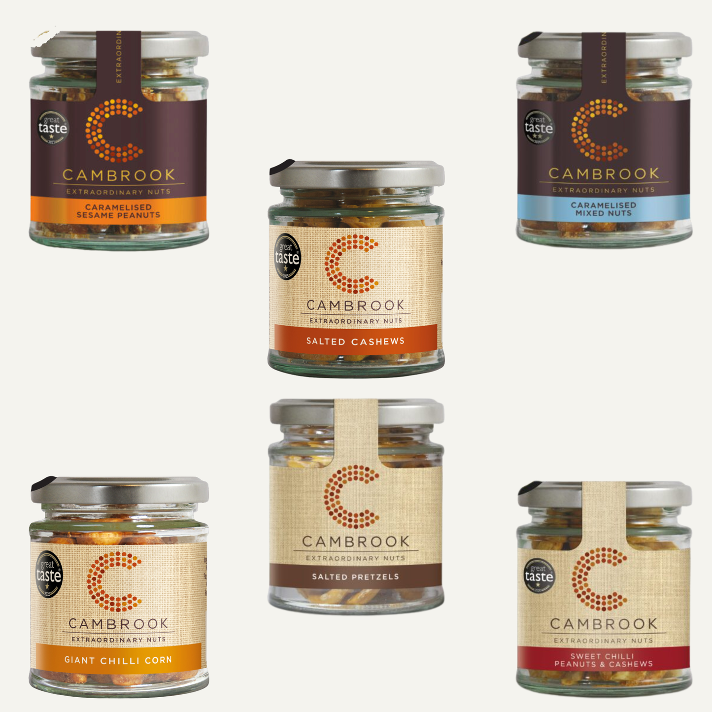 Cambrooks gourmet nuts, a premium sweet and savory roasted snack for indulgent snacking
