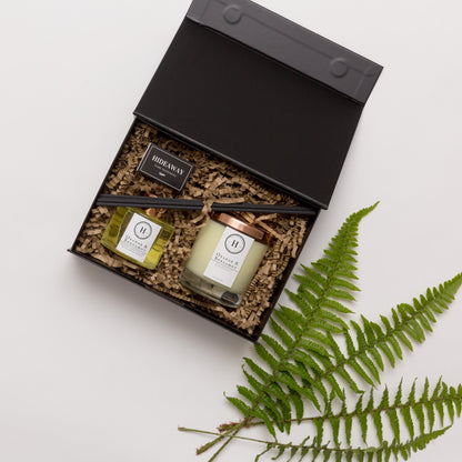 Candle & Diffuser Sustainable Luxury Gift Box - Rose Gold - Hideaway Home Fragrances