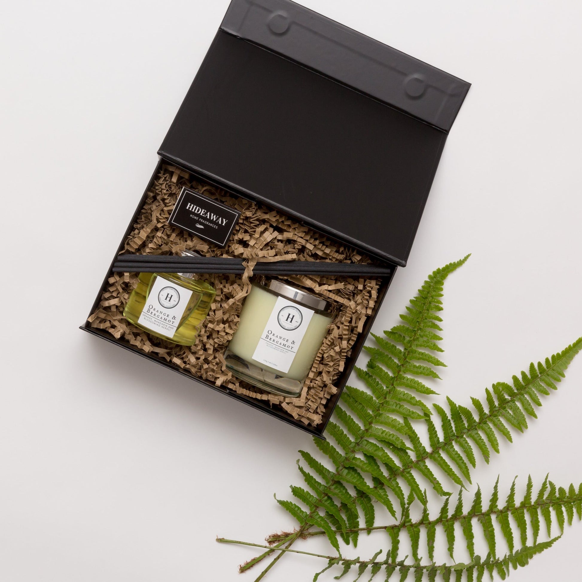 Candle & Diffuser Sustainable Luxury Gift Box - Silver - Hideaway Home Fragrances