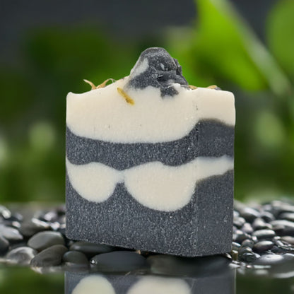 Activated charcoal soap for oily, acne-prone skin - Hideaway Home Fragrances