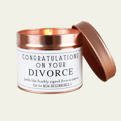 Congratulations on your Divorce Candle Gift - Hideaway Home Fragrances