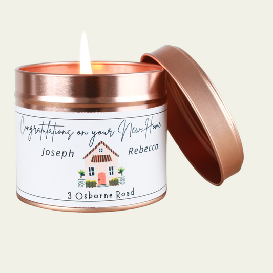 Congratulations on your New Home Candle Gift - Hideaway Home Fragrances