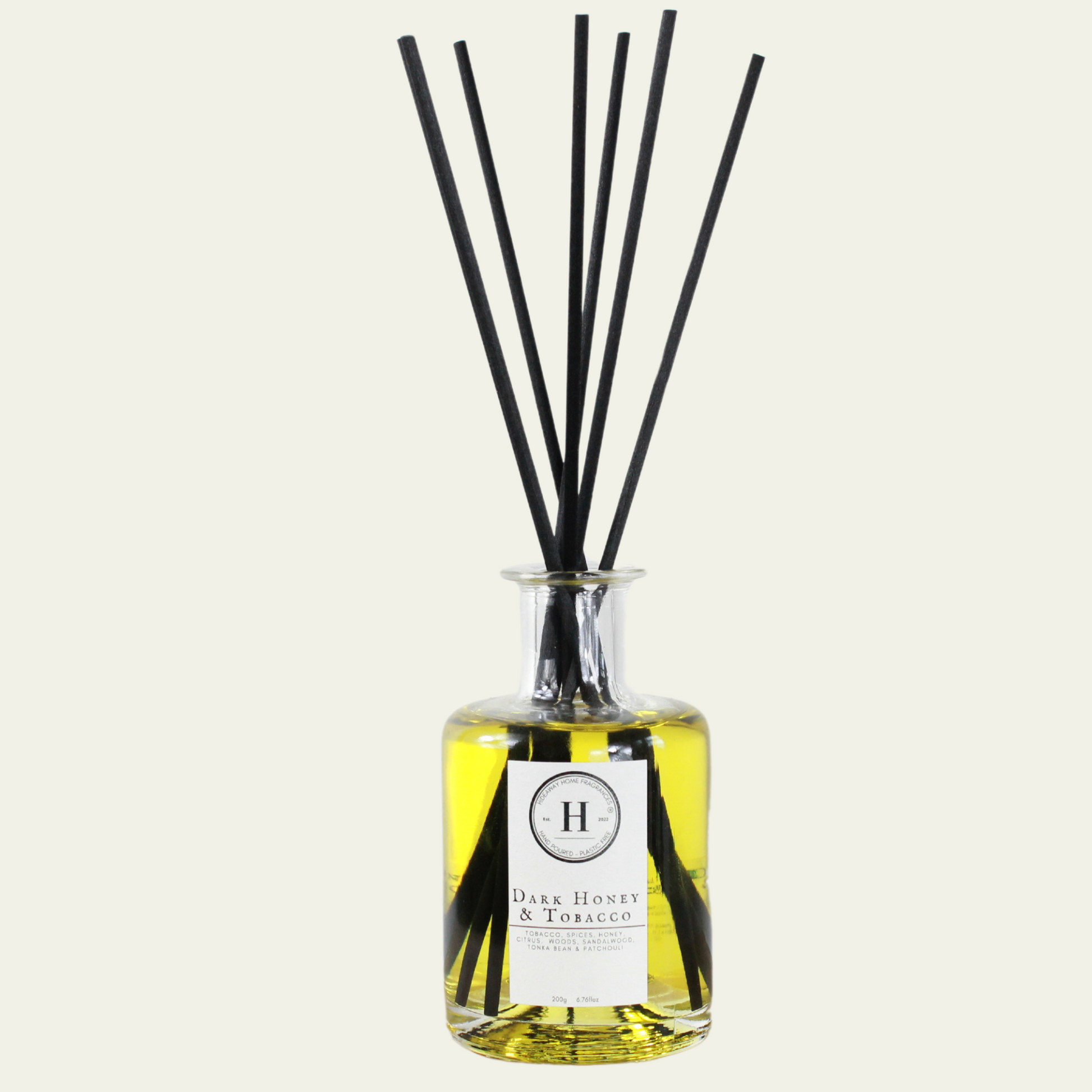 Dark Honey & Tobacco Reed Diffuser - Hideaway Home Fragrances