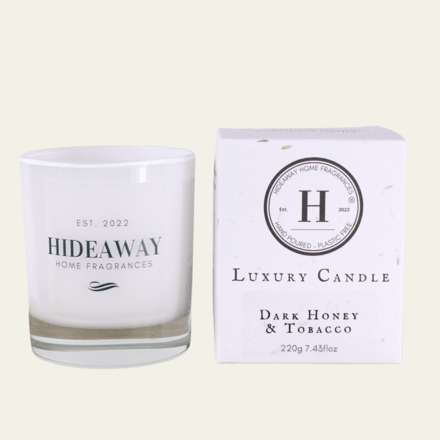 Dark Honey & Tobacco Luxury Candle - Hideaway Home Fragrances