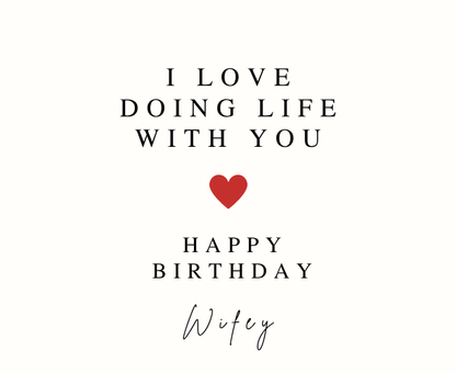 Close up of personalised doing life with you luxury reed diffuser birthday gift for couples - Hideaway Home Fragrances
