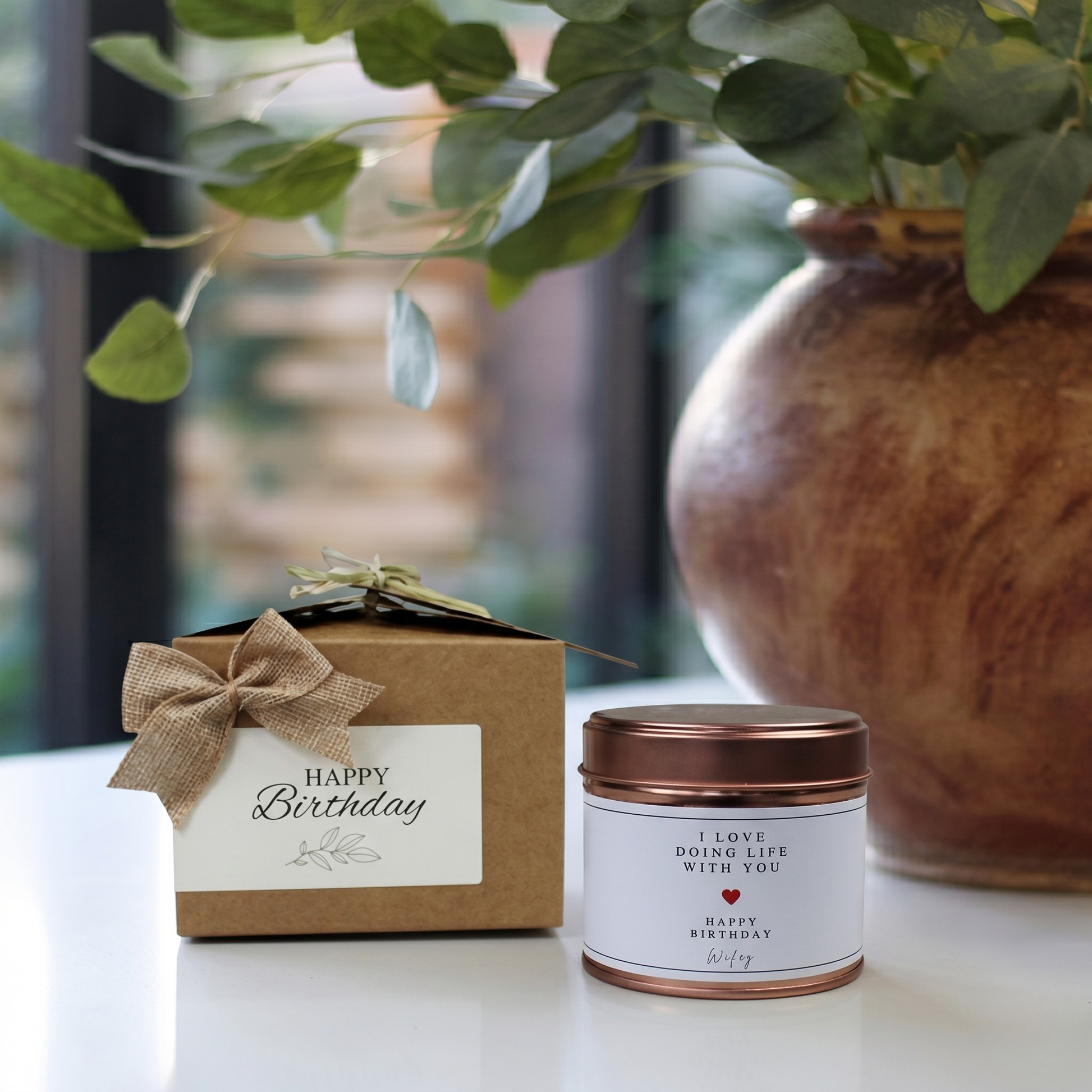 Custom doing life with you romantic birthday candle gift for husband or wife - Hideaway Home Fragrances