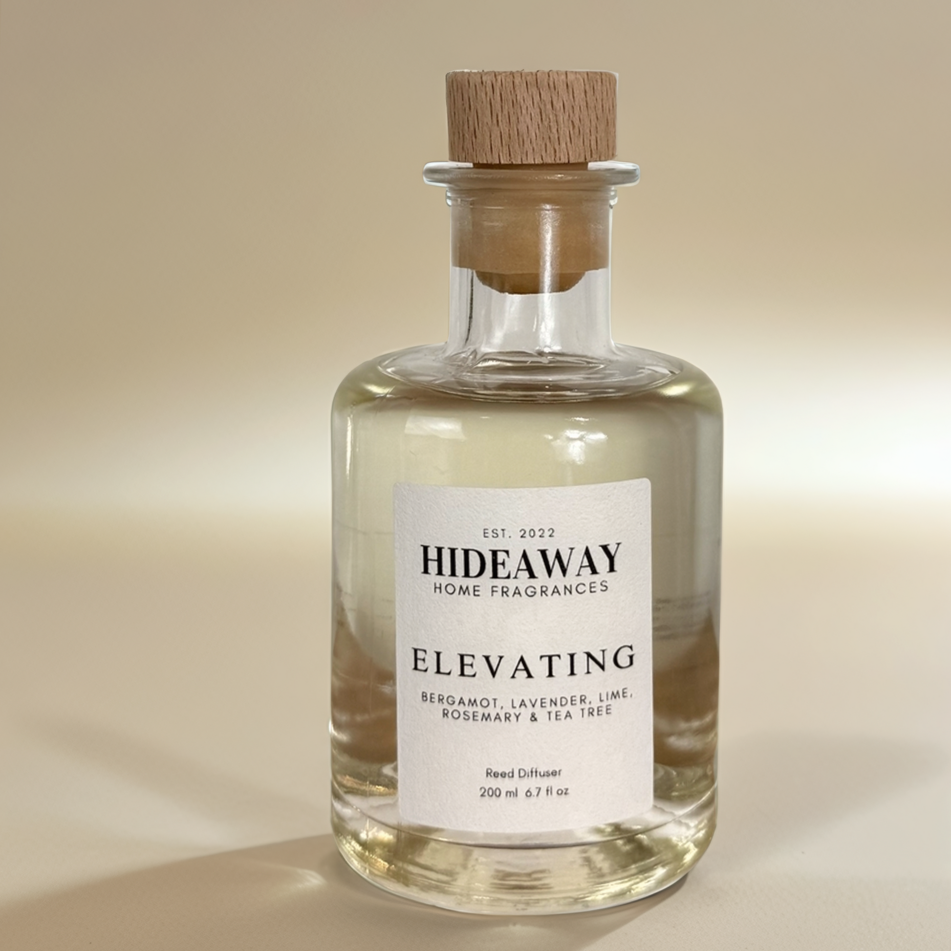 Aromatherapeutic 200ml reed diffuser for energy and clarity with citrus-herbal scent – Hideaway Home Fragrances
