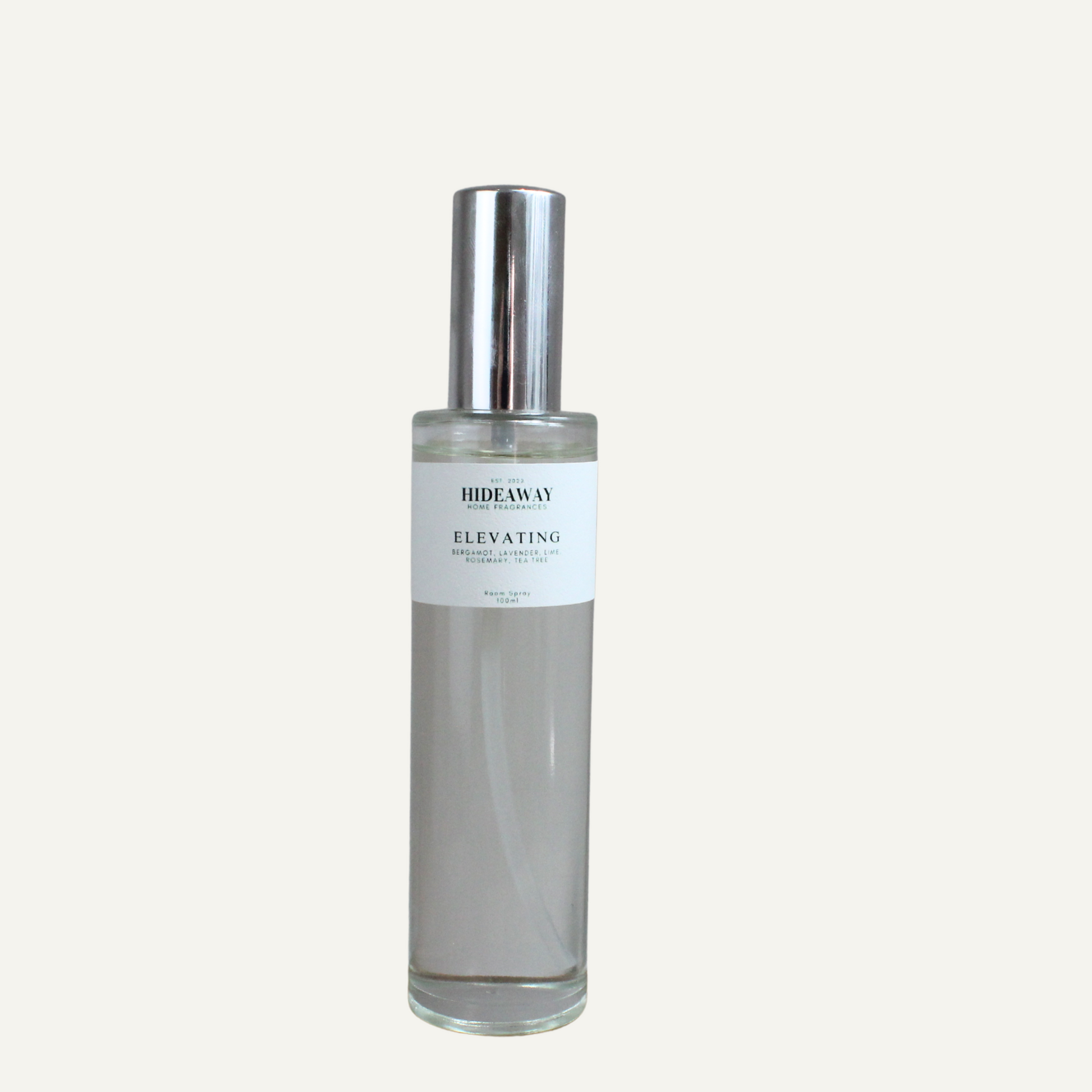 Natural aromatherapy room spray with revitalising notes of citrus and herbs for focus, balance, and a refreshing home atmosphere - Hideaway Home Fragrances