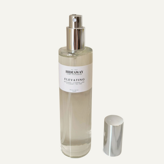 Herbal-citrus essential oil room spray designed to energise, enhance clarity, and promote wellbeing in a sleek 100ml bottle - Hideaway Home Fragrances