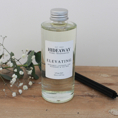 150ml Elevating Diffuser Refill to energise and enhance focus - Hideaway Home Fragrances