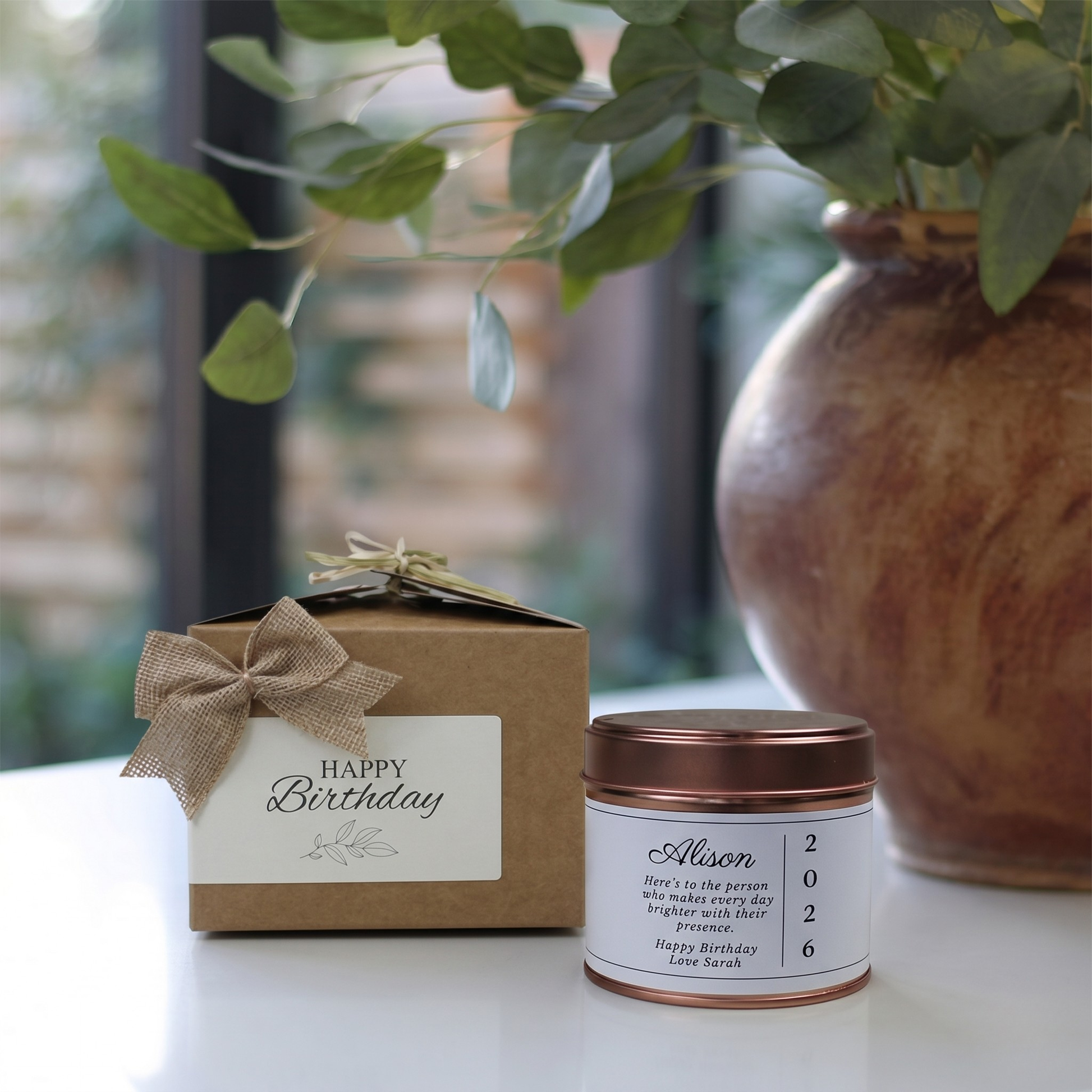 Custom special milestone birth year birthday candle gift with personalized date - Hideaway Home Fragrances