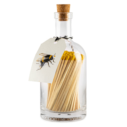 Luxury Gold Bee Match Bottle with 125 premium 100mm matches - Hideaway Home Fragrances