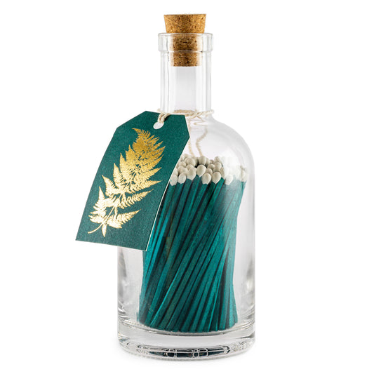 Luxury Gold Fern Match Bottle with 125 premium 100mm matches - Hideaway Home Fragrances