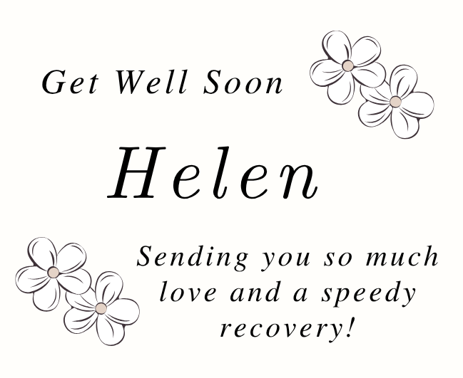 Luxury personalized get well soon gift set with a botanical themed comfort candle and reed diffuser, elegantly boxed by Hideaway Home Fragrances.
