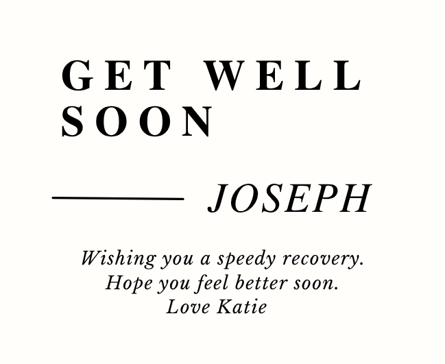 Luxury custom-labeled get well soon gift set with a personalized name comfort candle and reed diffuser, elegantly boxed by Hideaway Home Fragrances.