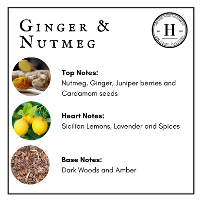 Ginger & Nutmeg Highly Scented, Handmade, Natural, Wax Melt Snap Bars - Hideaway Home Fragrances