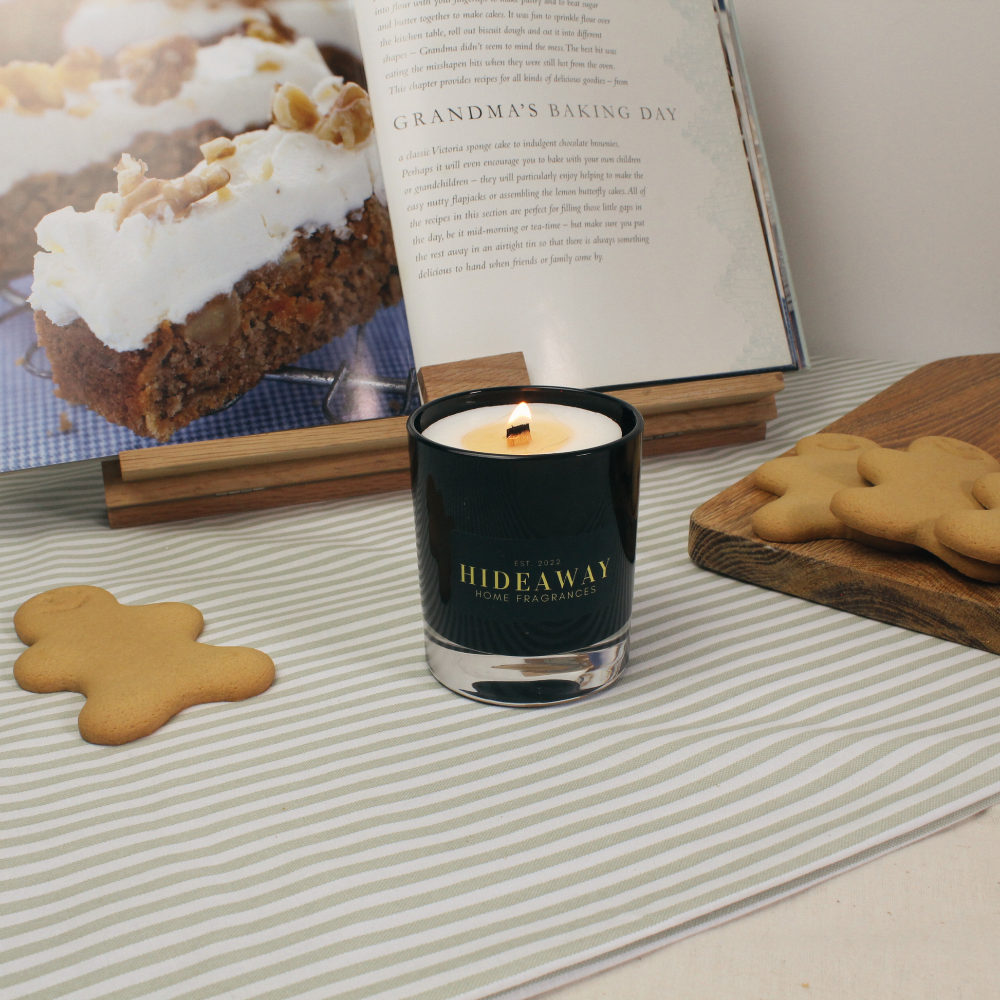 Comforting Winter Scented Candle Refill with Homemade Gingerbread and Cinnamon – Hideaway Home Fragrances