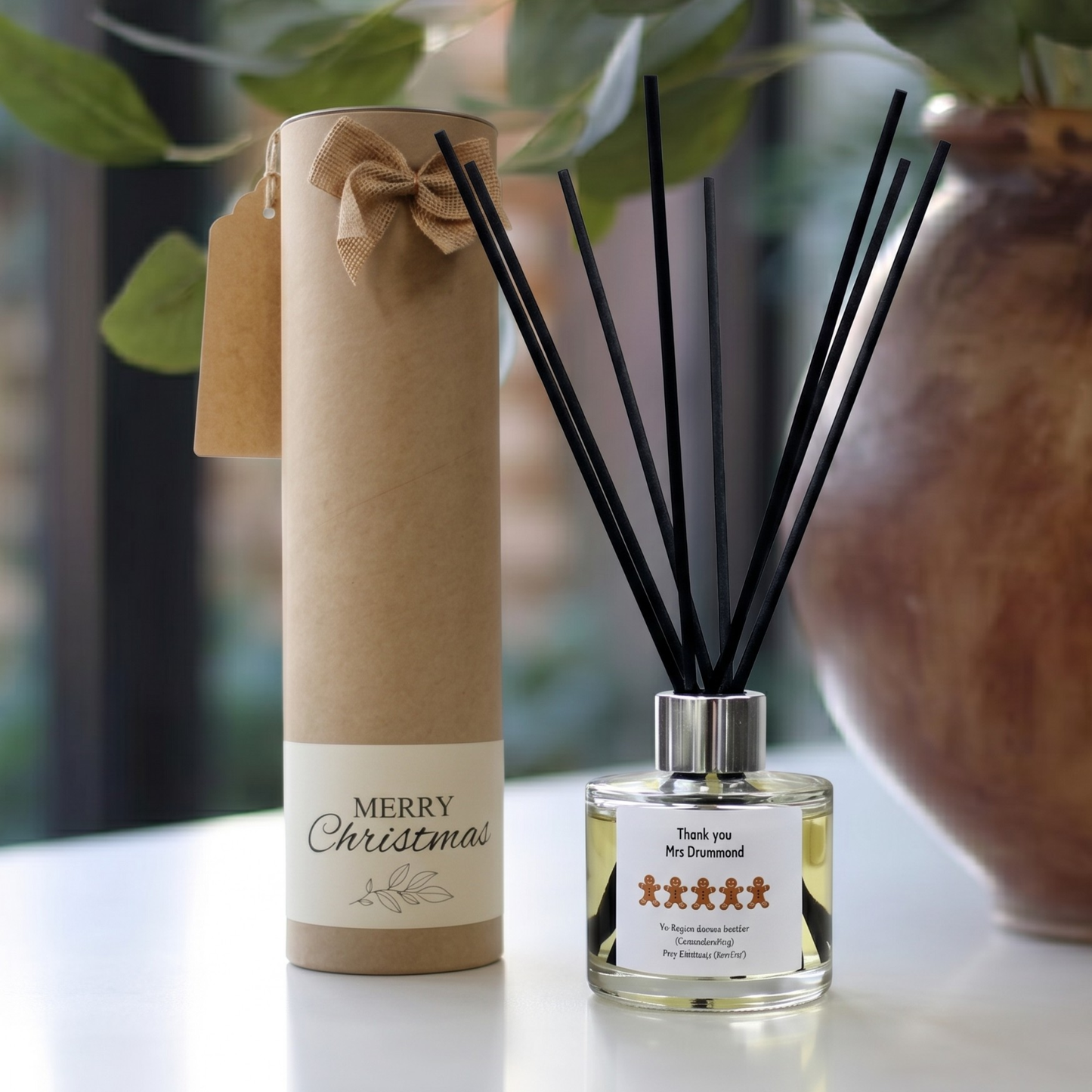 Teacher thank you christmas candle and reed diffuser keepsake gift set ready to give - Hideaway Home Fragrances
