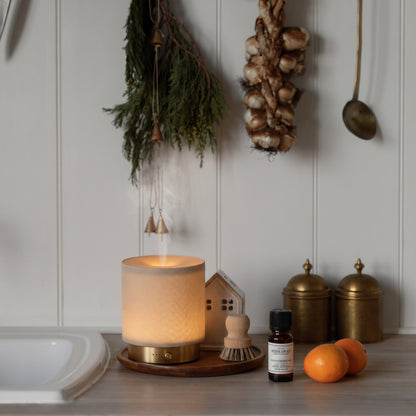 Fragrance notes breakdown for Hideaway Home Fragrances gingerbread fragrance oil featuring spicy anise, warm cinnamon, crisp cookie, and creamy vanilla.