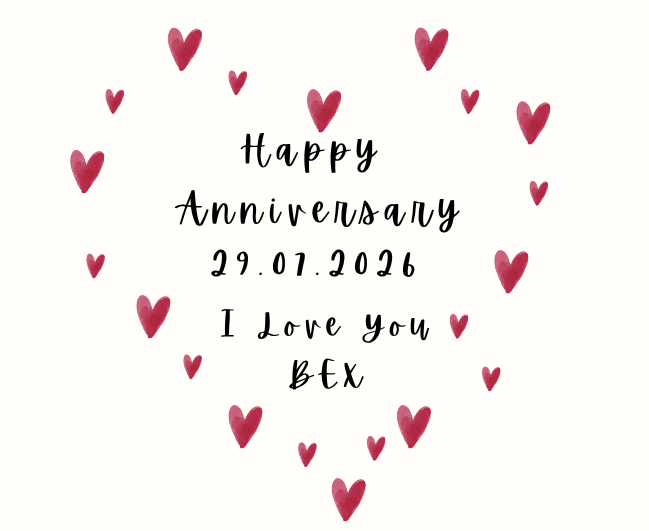 Close up of personalised love heart anniversary candle with custom date next to a matching reed diffuser