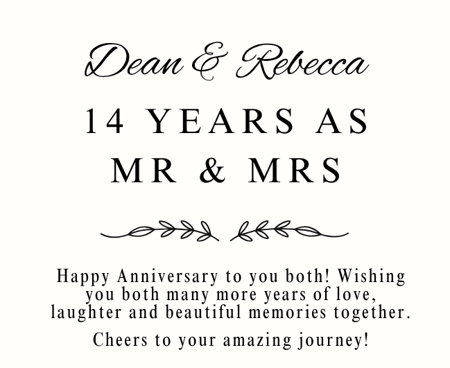 Close up of personalised anniversary candle with custom special date and heart design next to reed diffuser - Hideaway Home Fragrances