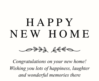 Luxury personalized moving day gift set with a custom-labeled happy new home candle and reed diffuser, elegantly boxed by Hideaway Home Fragrances.