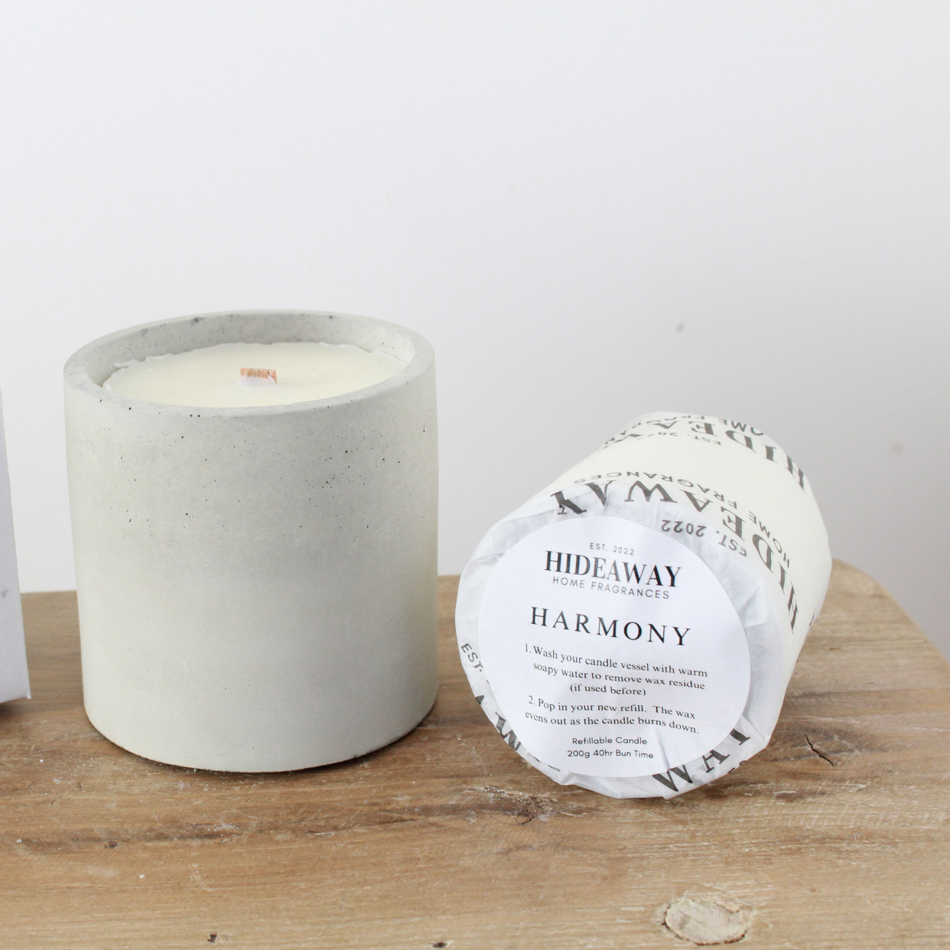 Refill for Harmony Candle to unwind and restore balance in your environment - Hideaway Home Fragrances