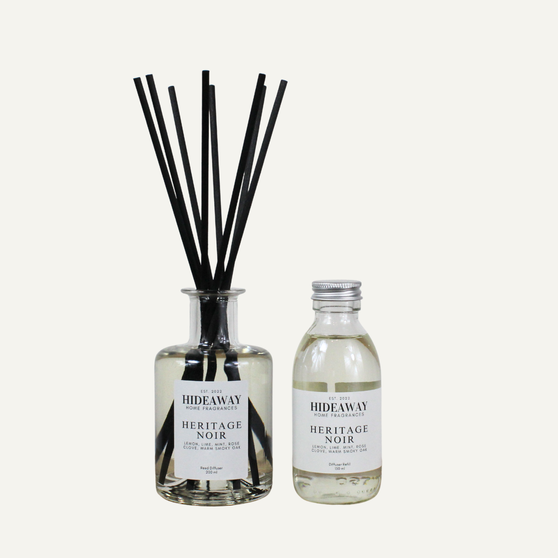 Smoky masculine reed diffuser and refill 150ml, tobacco incense and musk fragrance for studies and living rooms