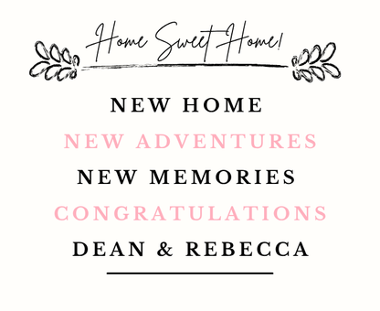 Luxury personalized new homeowner milestone gift set with a sentimental moving-in celebration candle and reed diffuser, elegantly boxed by Hideaway Home Fragrances.