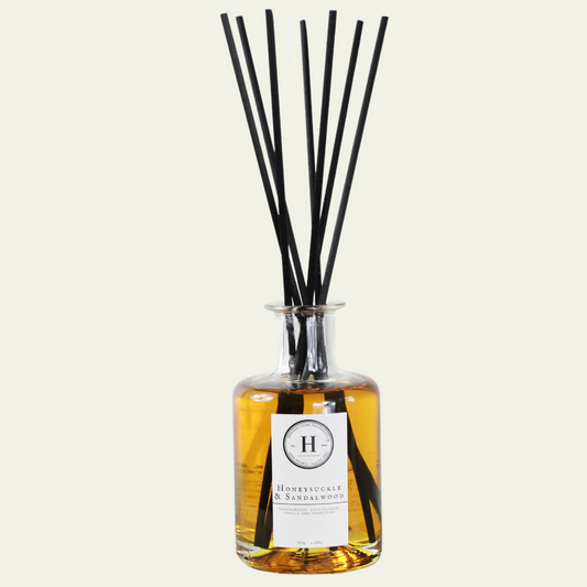 Honey Suckle & Sandalwood Reed Diffuser - Hideaway Home Fragrances