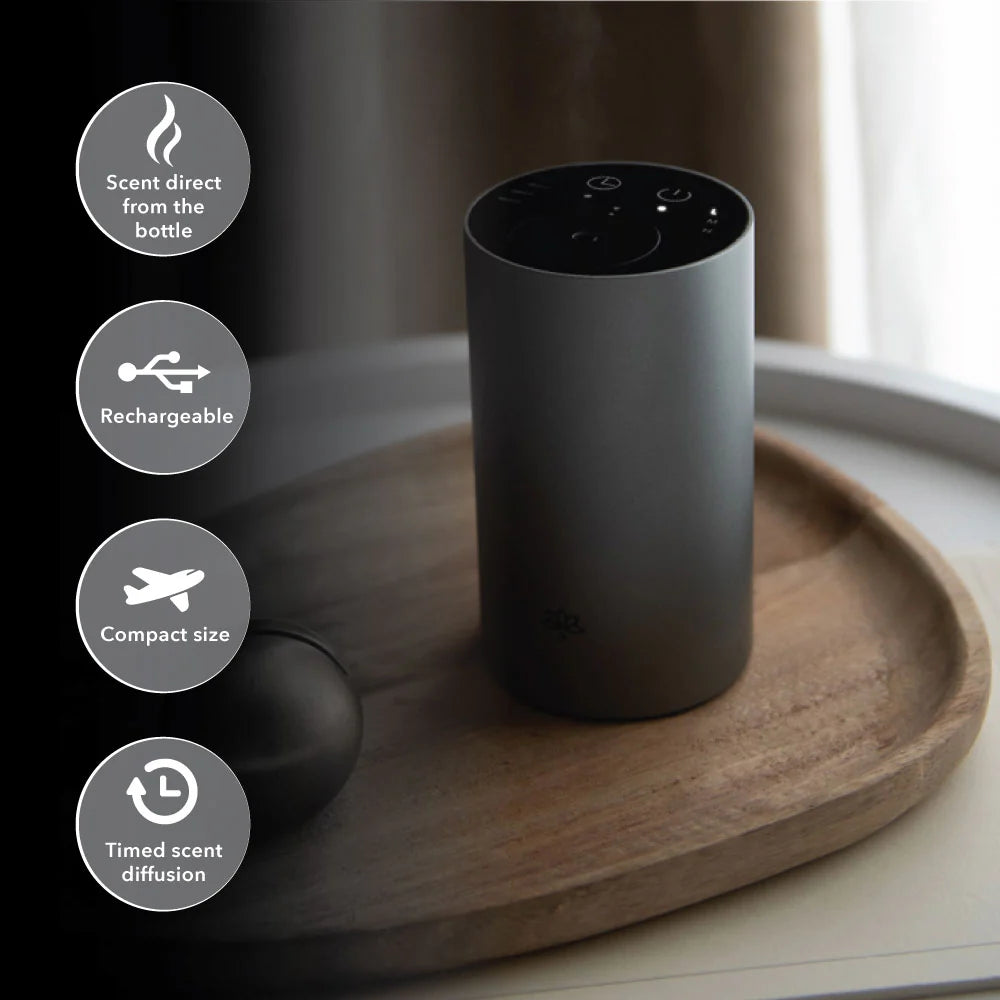waterless diffuser Create a serene space with the Rove Aroma Wellbeing Diffuser, a nano-mist atomiser for essential oils - Hideaway Home Fragrances