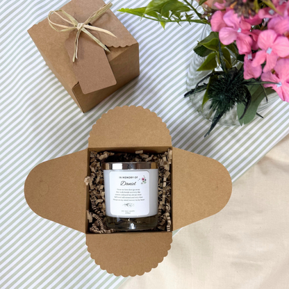 Sympathy candle gift with heartfelt message to keep memories close – Hideaway Home Fragrances