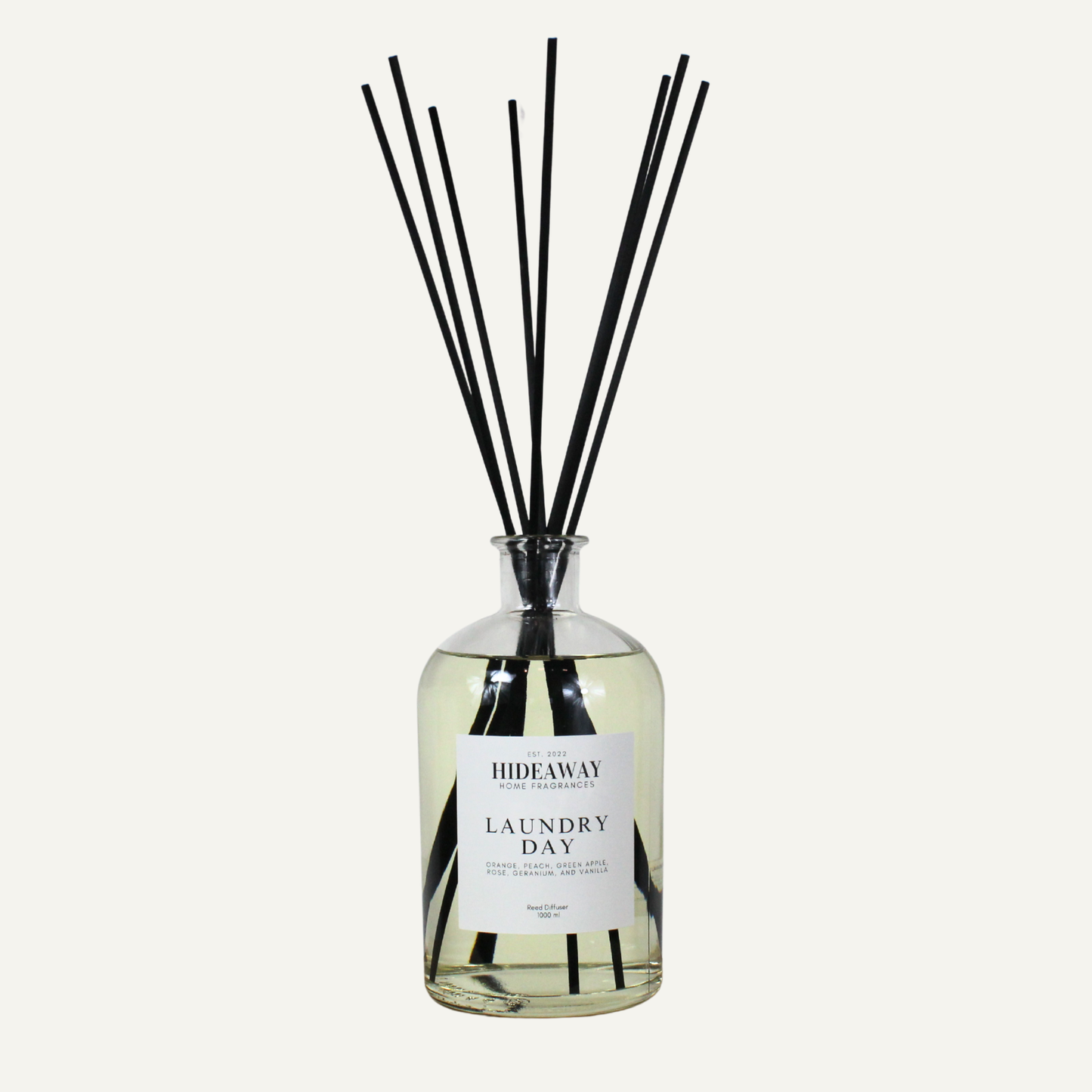 Statement 1000ml reed diffuser for spacious homes, long lasting fresh and clean laundry day aroma