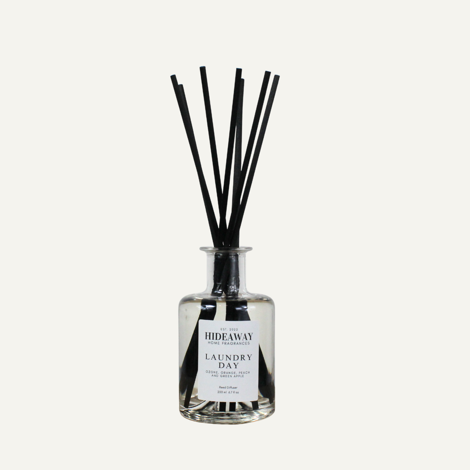Fresh laundry scented reed diffuser for bathroom, hallway, or utility room