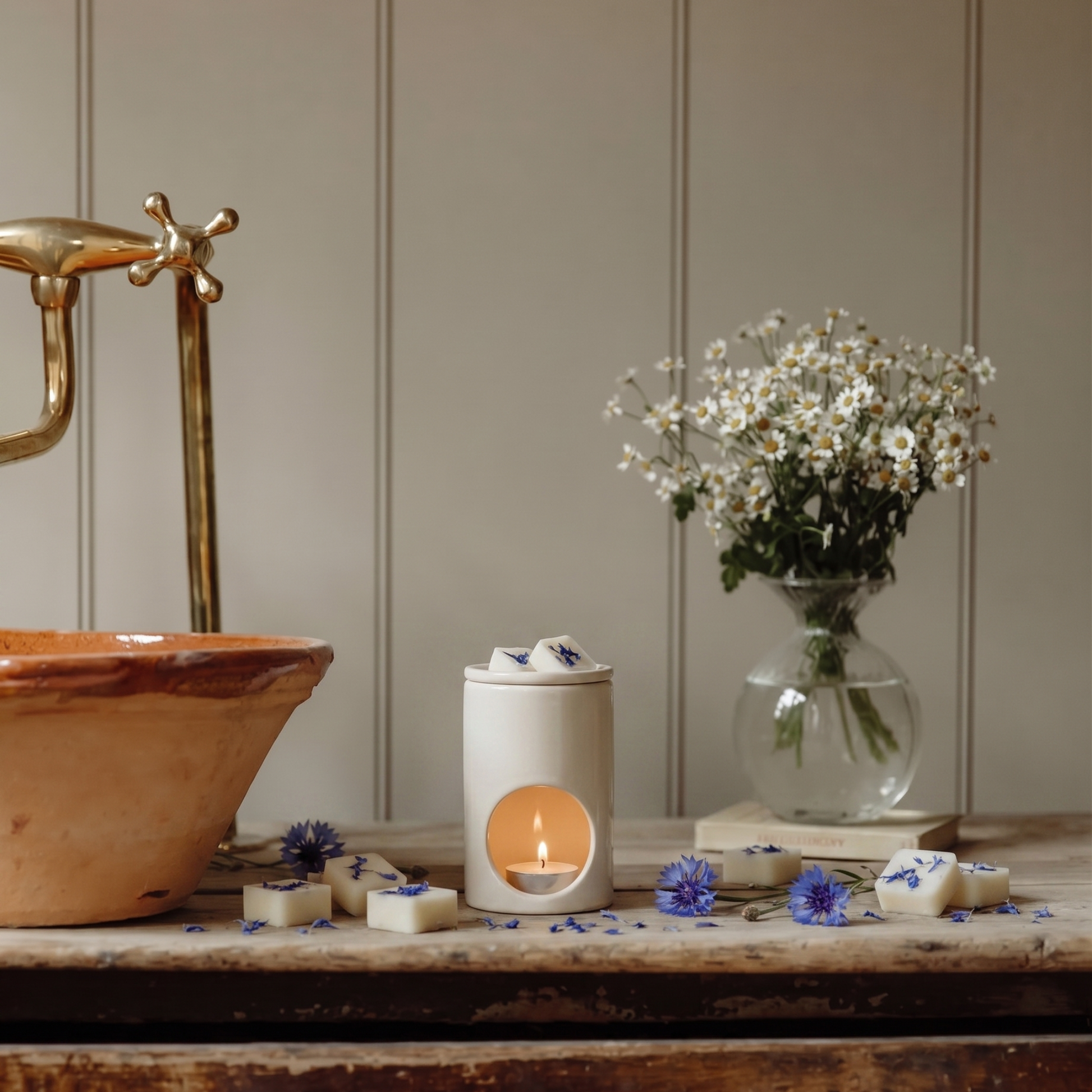 Laundry Day botanical soy wax melts displayed in eco-friendly packaging - Hideaway Home Fragrances