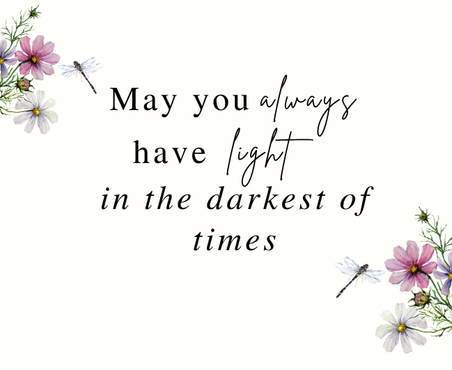 Luxury personalized bereavement condolence gift set with a sentimental "light in dark times" tribute candle and reed diffuser, elegantly boxed by Hideaway Home Fragrances.