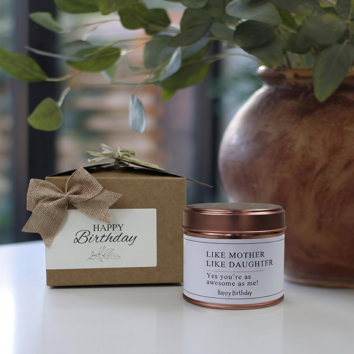 Custom mother and daughter sentimental candle gift with personalized special message - Hideaway Home Fragrances