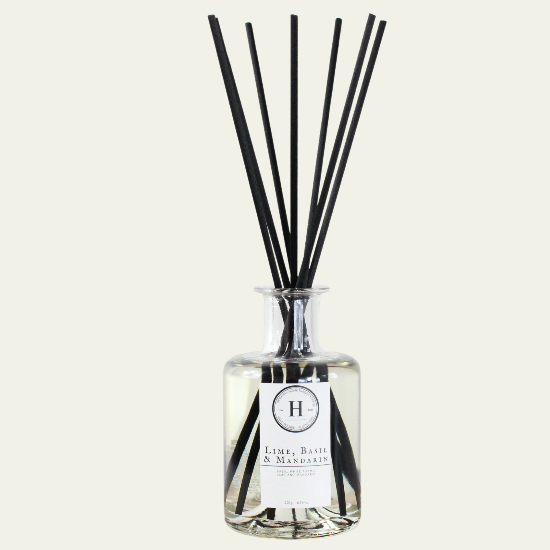 Lime Basil Mandarin Reed Diffuser Hideaway Home Fragrances