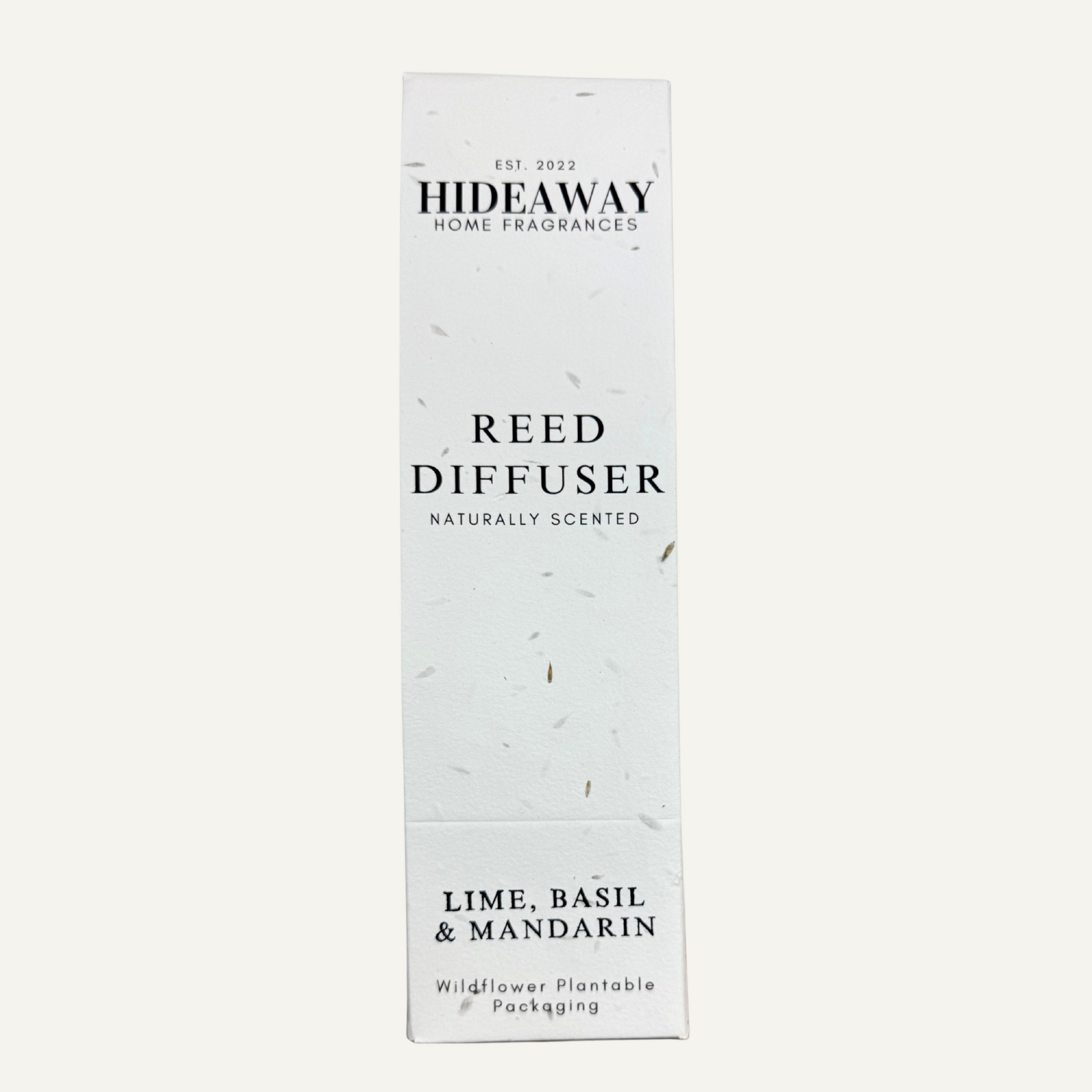 Luxury reed diffuser with zesty lime, ripe mandarin, and herbal depth – Hideaway Home Fragrances