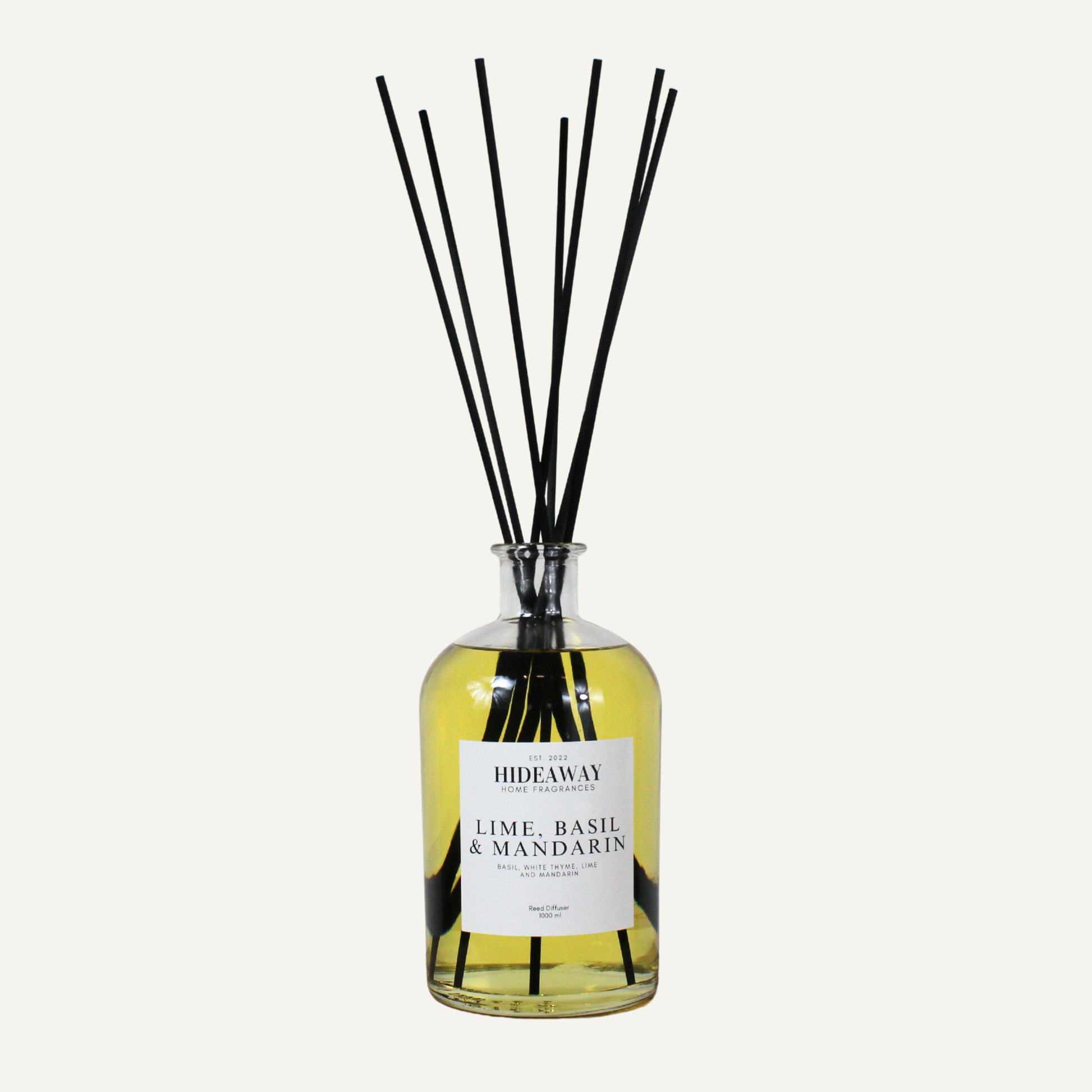 Grand scale citrus reed diffuser 1000ml, uplifting lime and basil fragrance for spacious modern homes