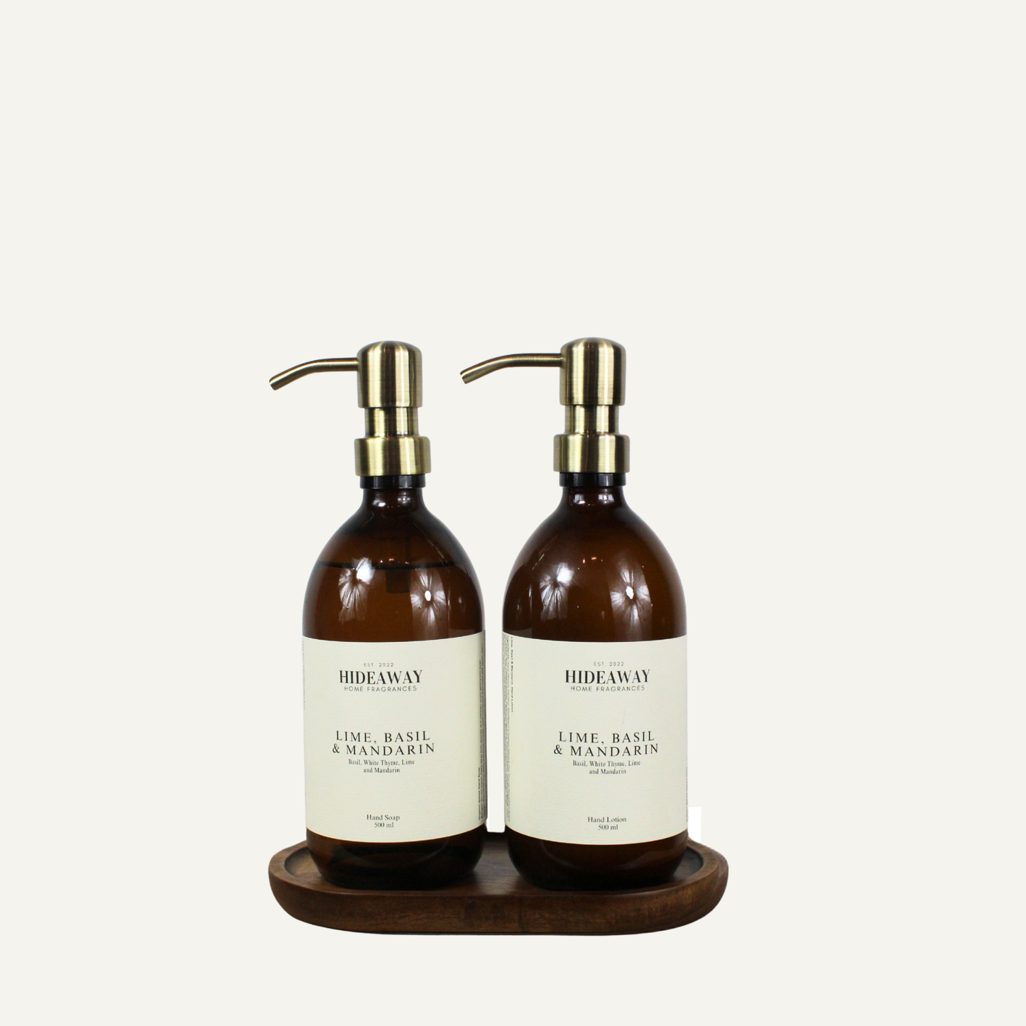 500ml Lime, Basil & Mandarin hand and body wash with customisable pump