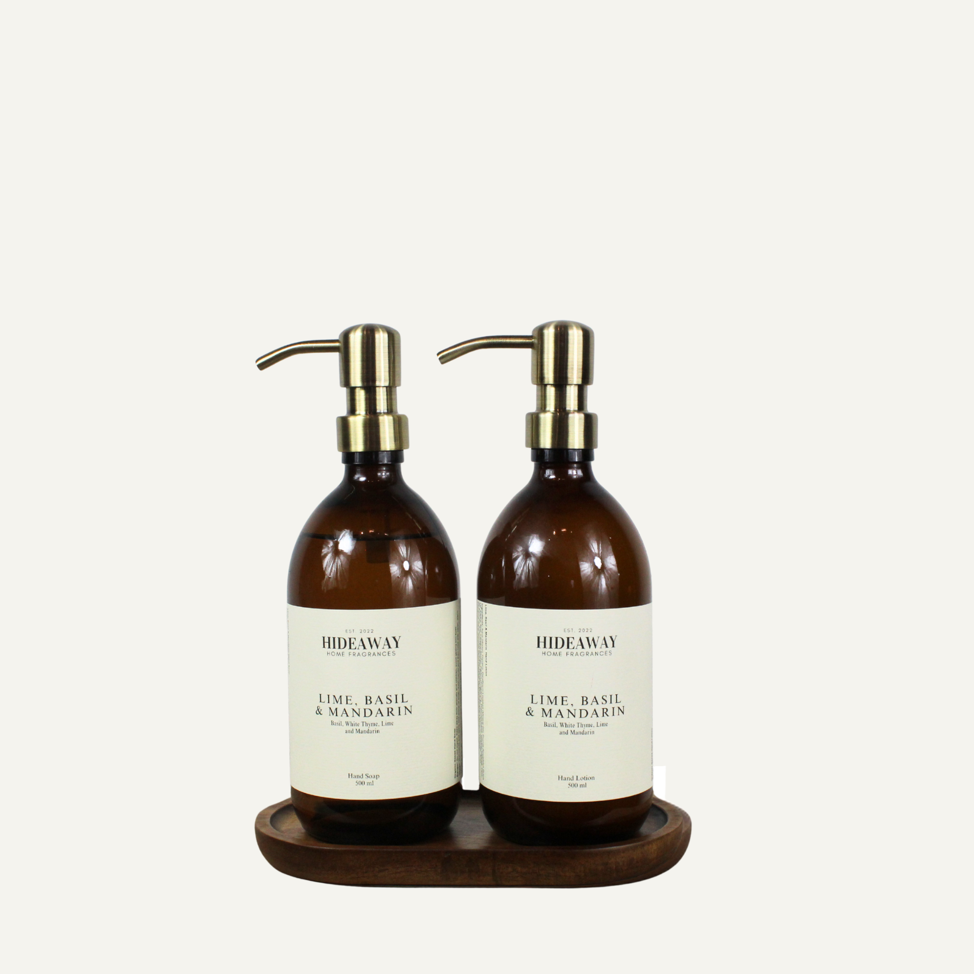 500ml Lime, Basil & Mandarin hand and body wash with customisable pump