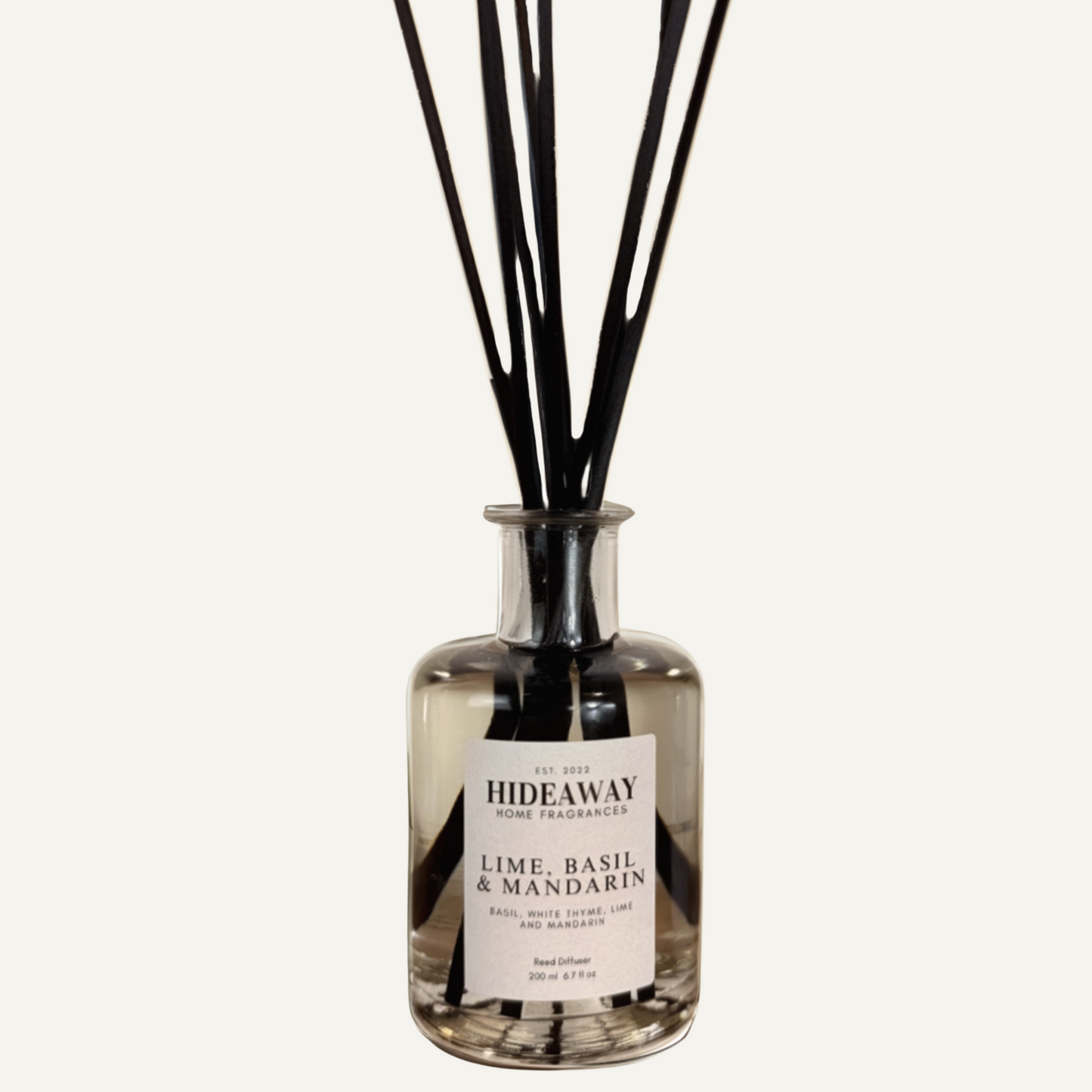 Lime, Basil & Mandarin Reed Diffuser with citrus and herbal notes – Hideaway Home Fragrances