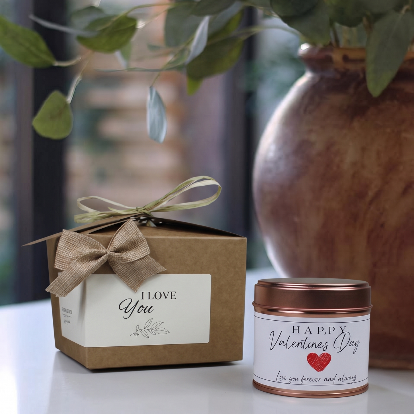 Ready-to-gift milestone anniversary keepsake box containing a custom handmade soy candle and home diffuser – Hideaway Home Fragrances