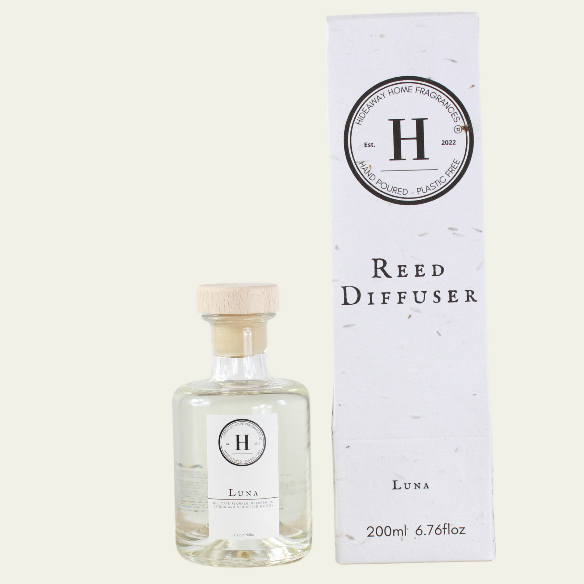 200ml Luna Reed Diffuser - Hideaway Home Fragrances