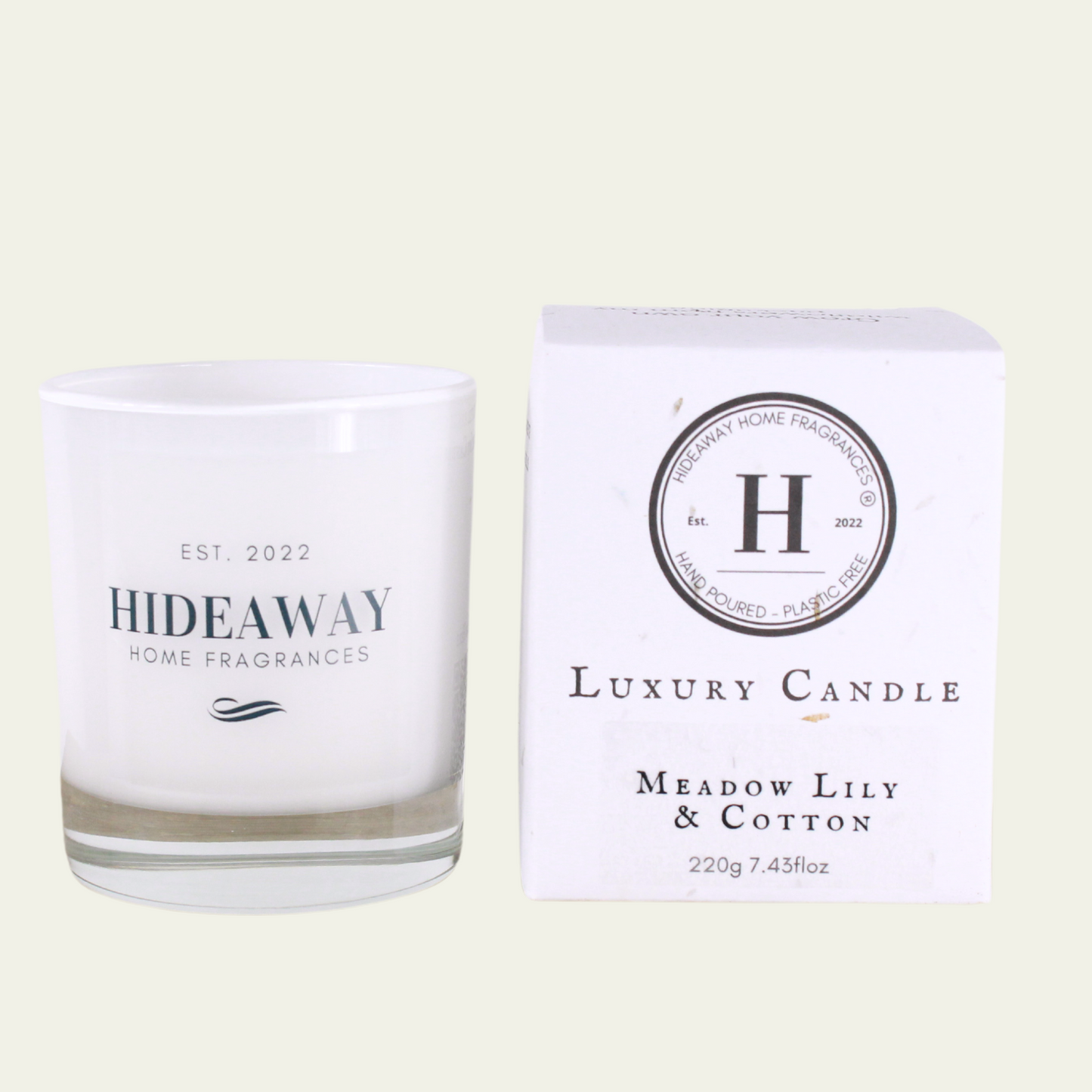 Meadow Lily & Cotton Luxury Candle - Hideaway Home Fragrances